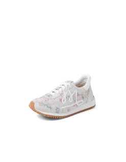 Moodle Pastel Floral Lace Up Trainers