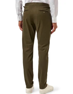 MORETON SINGLE PLEAT COTTON TROUSER