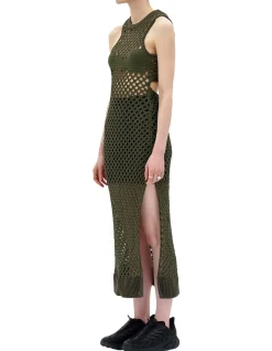 MORGAN CROCHET TANK MIDI DRESS