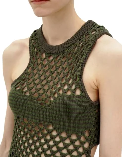 MORGAN CROCHET TANK MIDI DRESS
