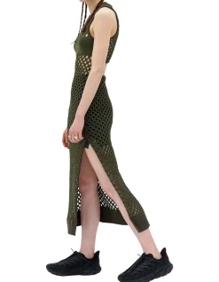 MORGAN CROCHET TANK MIDI DRESS