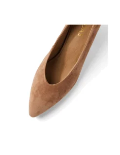 Mosko Suede Block Heel Pointed Pumps