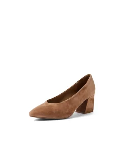 Mosko Suede Block Heel Pointed Pumps