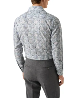 MOTIF REGULAR FIT COTTON AND TENCEL LYOCELL SHIRT