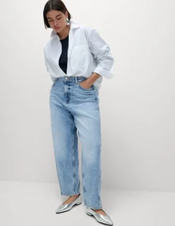 M&S Collection High Waisted Carrot Leg Ankle Jeans