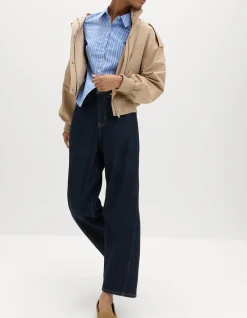 M&S Collection High Waisted Carrot Leg Ankle Jeans