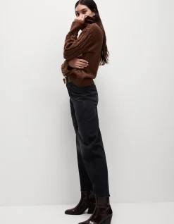 M&S Collection High Waisted Carrot Leg Ankle Jeans