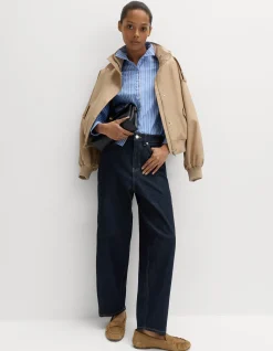 M&S Collection High Waisted Carrot Leg Ankle Jeans
