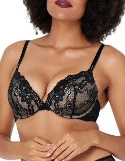 My Fit Fmo Lace Push Up Plunge Bra