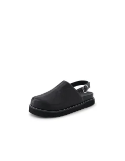 MYKLA MO Leather Slingback Clog Sandals