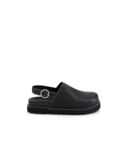 MYKLA MO Leather Slingback Clog Sandals
