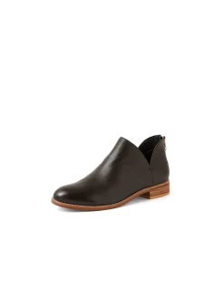 Nadio Cut Out Leather Flat Ankle Boots