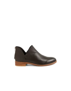Nadio Cut Out Leather Flat Ankle Boots