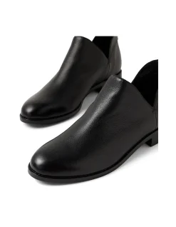 Nadio Rear Zip Low Heel Leather Ankle Boots
