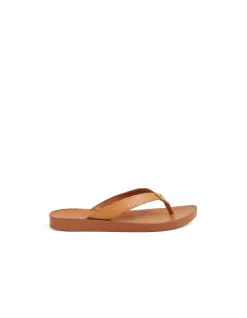 Nashi Contoured Leather Thong Sandals