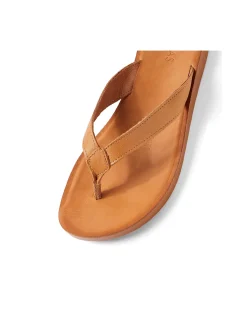 Nashi Contoured Leather Thong Sandals
