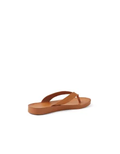 Nashi Contoured Leather Thong Sandals