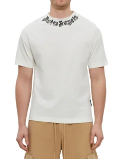 Neck Logo T-shirt with Gothic Letters
