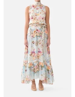 NECKTIE DRESS WITH ELASTICATED WAIST