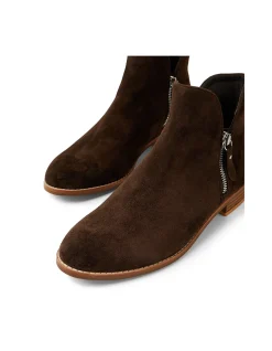 Neeva Suede Zip Ankle Boots