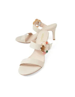 Neptune Gem Embellished Leather Heeled Sandals