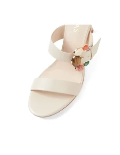 Neptune Gem Embellished Leather Heeled Sandals
