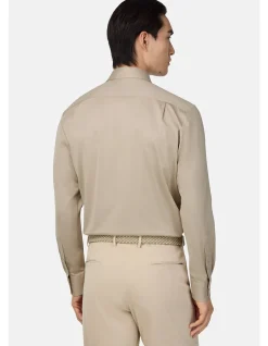 NEW YORK REG FIT COLLAR POLO COTTON SILK SHIRT