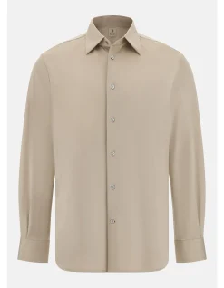 NEW YORK REG FIT COLLAR POLO COTTON SILK SHIRT