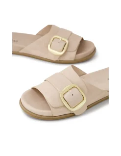 Newka Buckle Strap Leather Slides
