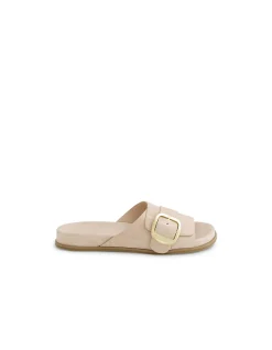 Newka Buckle Strap Leather Slides