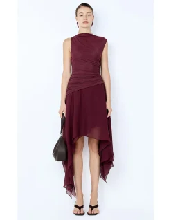 NICO ASYM MIDI DRESS