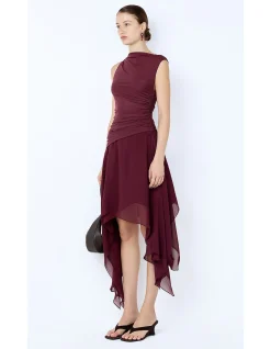 NICO ASYM MIDI DRESS