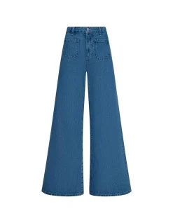 Niles High Rise Twist Wide Leg Jeans