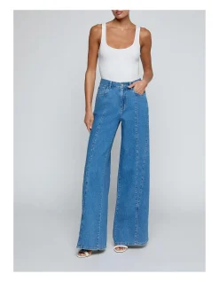 Niles High Rise Twist Wide Leg Jeans