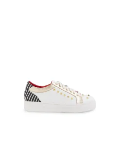 Nisshaly Studded Stripe Detail Trainers