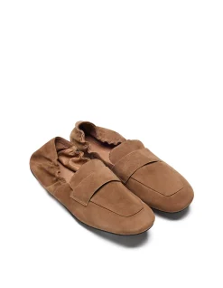 Nomi Suede Elasticated Round Toe Flat