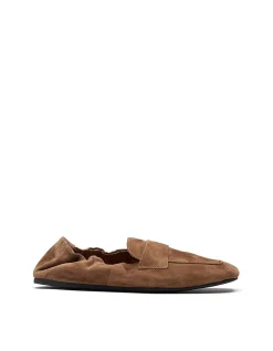 Nomi Suede Elasticated Round Toe Flat