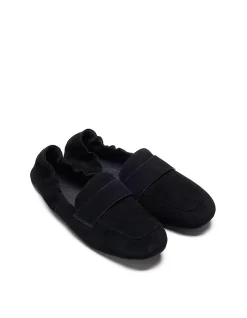 Nomi Suede Elasticated Round Toe Flat