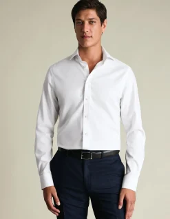 Non-iron twill slim fit shirt