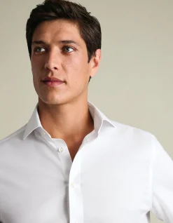 Non-iron twill slim fit shirt