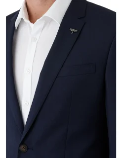 NOTCH LAPEL TWILL SUIT JACKET