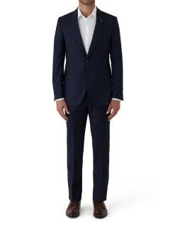 NOTCH LAPEL TWILL SUIT JACKET