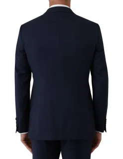 NOTCH LAPEL TWILL SUIT JACKET