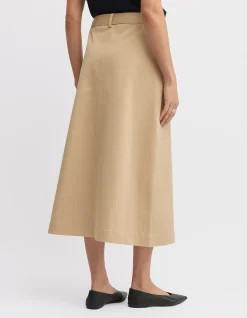 NOVA MULTI BUTTON MIDI SKIRT