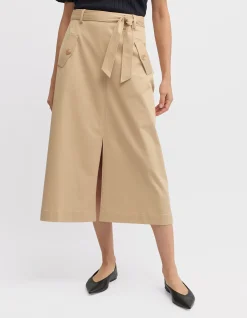 NOVA MULTI BUTTON MIDI SKIRT