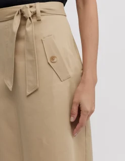 NOVA MULTI BUTTON MIDI SKIRT