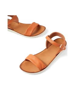 Nurish Buckled Ankle Strap Flat Sandals