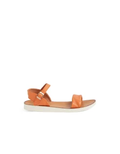 Nurish Buckled Ankle Strap Flat Sandals