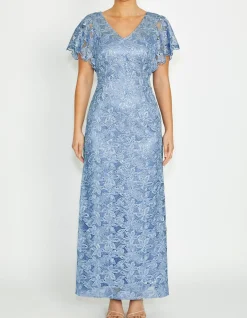 NYA SKY BLUE LACE GOWN