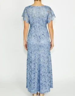 NYA SKY BLUE LACE GOWN